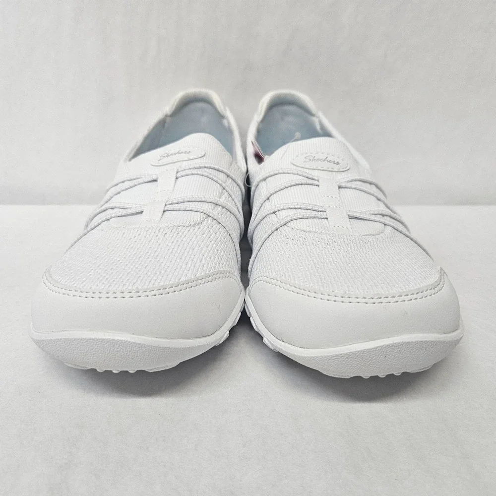 Skechers Breathe Easy - Harbor Hues Slip-on Shoes 100758 White Women's Size 9